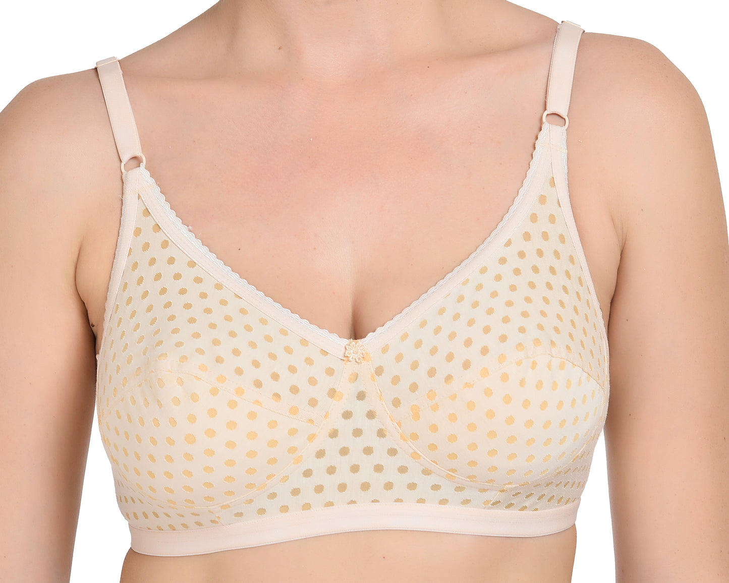 Chahat Fiza Womens Cotton Rich Wire-Free Bra (Pack of 3) Non-Padded, Printed, Soft Hosiery, All-Day Comfort