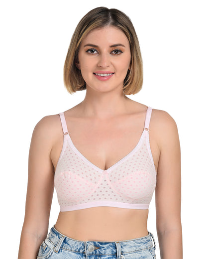 Chahat Fiza Womens Cotton Rich Wire-Free Bra (Pack of 3) Non-Padded, Printed, Soft Hosiery, All-Day Comfort