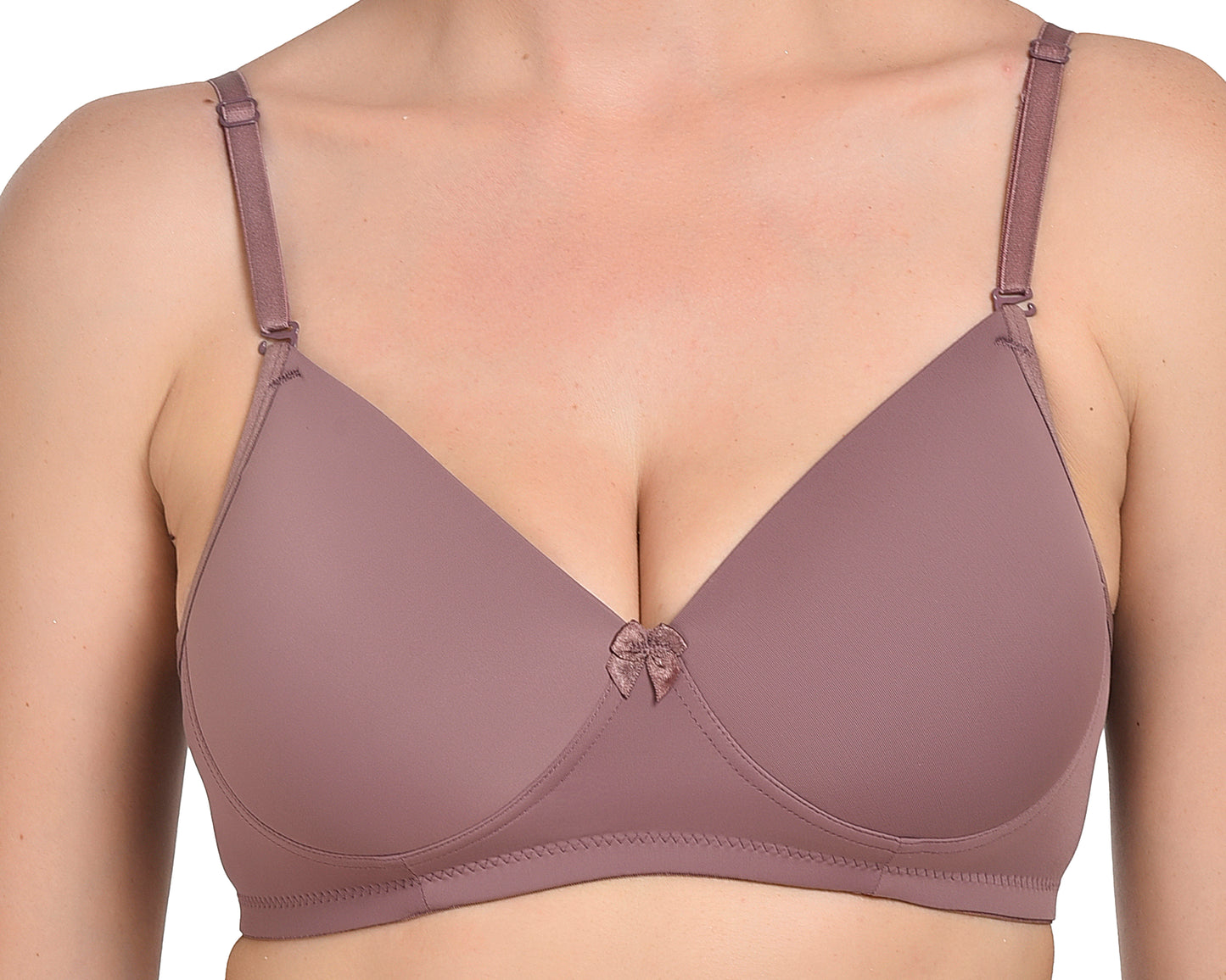 Chahat Women's PU-6001 Cotton Padded Seamless Wire-Free Full Cup T-Shirt Bra Comfortable Everyday Support