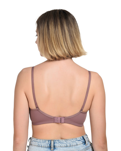 Chahat Women's PU-6001 Cotton Padded Seamless Wire-Free Full Cup T-Shirt Bra Comfortable Everyday Support
