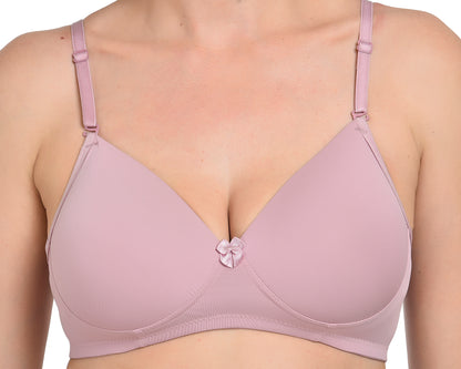 Chahat Women's PU-6001 Cotton Padded Seamless Wire-Free Full Cup T-Shirt Bra Comfortable Everyday Support