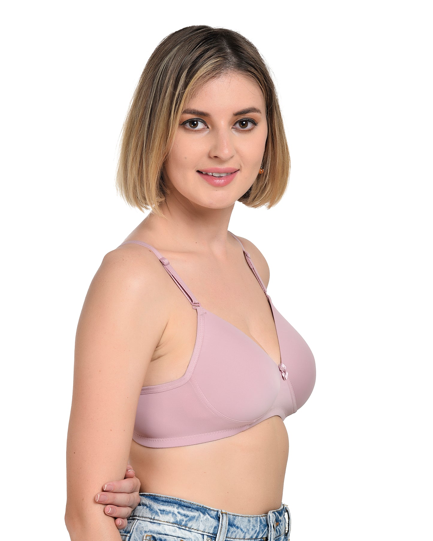 Chahat Women's PU-6001 Cotton Padded Seamless Wire-Free Full Cup T-Shirt Bra Comfortable Everyday Support