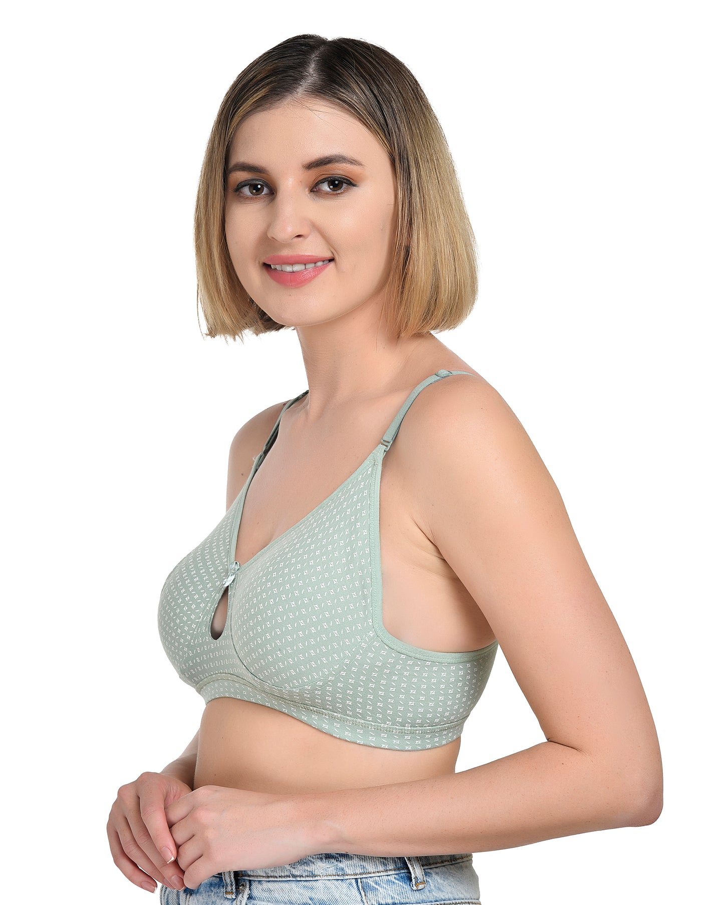 Chahat Maria Womens Cotton T-Shirt Bra  Pack of 3 Non-Padded, Wire-Free, Seamless, Soft & Breathable Printed Bras for Everyday Comfort
