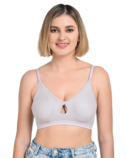 Chahat Maria Womens Cotton T-Shirt Bra  Pack of 3 Non-Padded, Wire-Free, Seamless, Soft & Breathable Printed Bras for Everyday Comfort