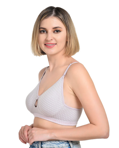 Chahat Maria Womens Cotton T-Shirt Bra  Pack of 3 Non-Padded, Wire-Free, Seamless, Soft & Breathable Printed Bras for Everyday Comfort