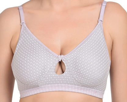 Chahat Maria Womens Cotton T-Shirt Bra  Pack of 3 Non-Padded, Wire-Free, Seamless, Soft & Breathable Printed Bras for Everyday Comfort