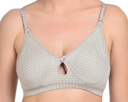 Chahat Maria Womens Cotton T-Shirt Bra  Pack of 3 Non-Padded, Wire-Free, Seamless, Soft & Breathable Printed Bras for Everyday Comfort