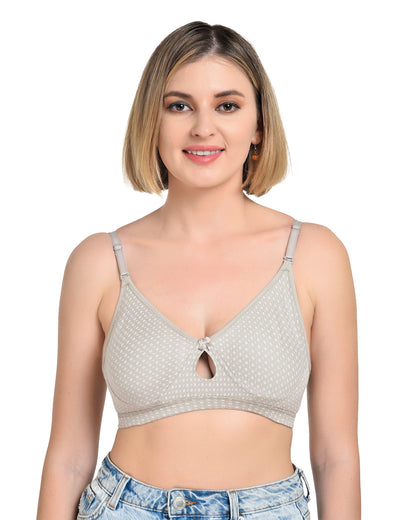 Chahat Maria Womens Cotton T-Shirt Bra  Pack of 3 Non-Padded, Wire-Free, Seamless, Soft & Breathable Printed Bras for Everyday Comfort
