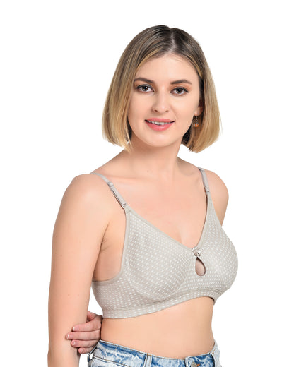 Chahat Maria Womens Cotton T-Shirt Bra  Pack of 3 Non-Padded, Wire-Free, Seamless, Soft & Breathable Printed Bras for Everyday Comfort