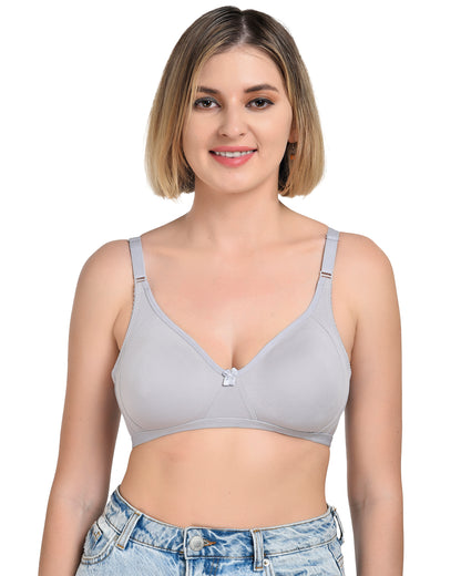 Chahat Touch Womens Pack of 3 Non Padded Cotton Rich Seamless Wire-Free T-Shirt Bras Comfortable Everyday Wear