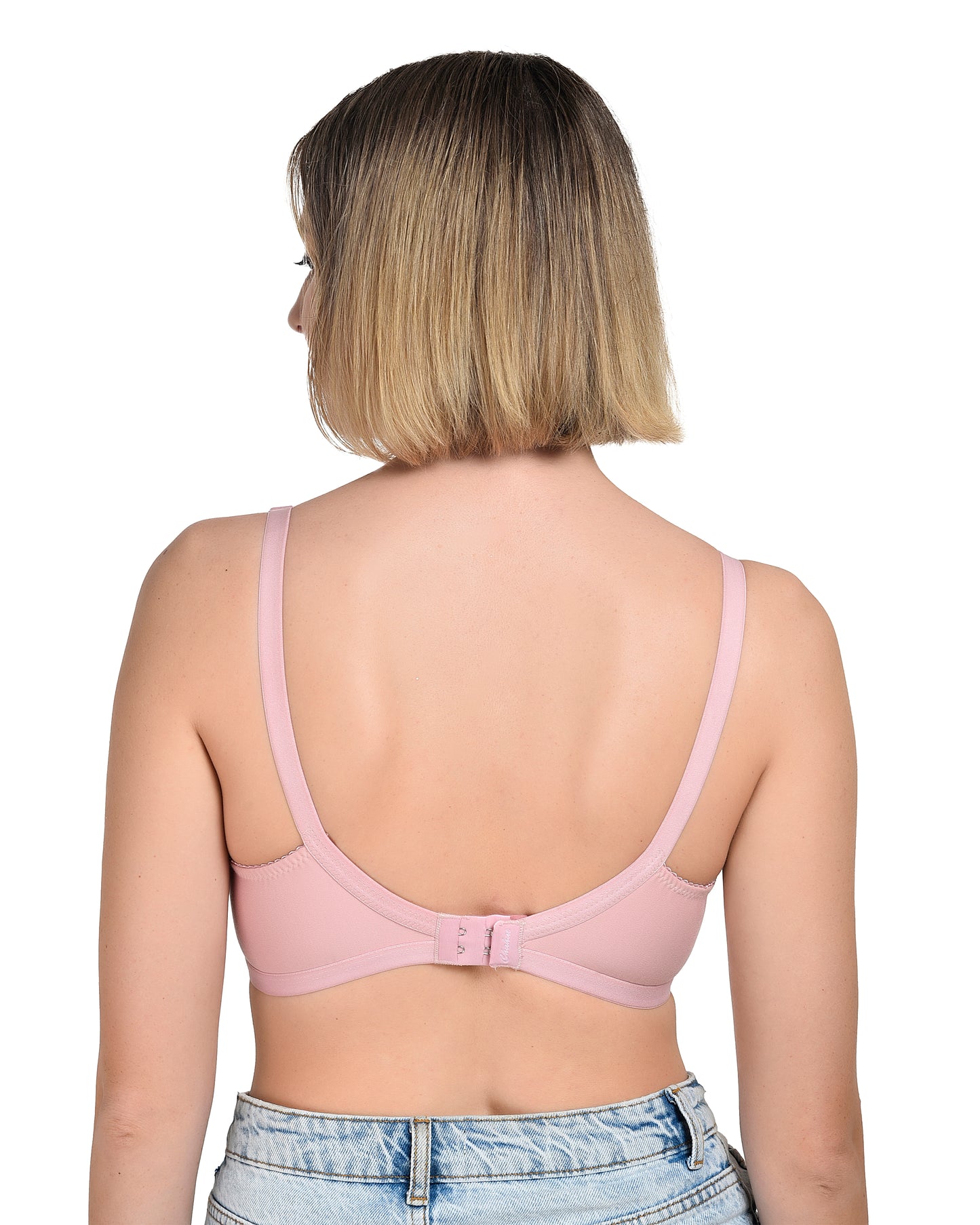 Chahat Touch Womens Pack of 3 Non Padded Cotton Rich Seamless Wire-Free T-Shirt Bras Comfortable Everyday Wear