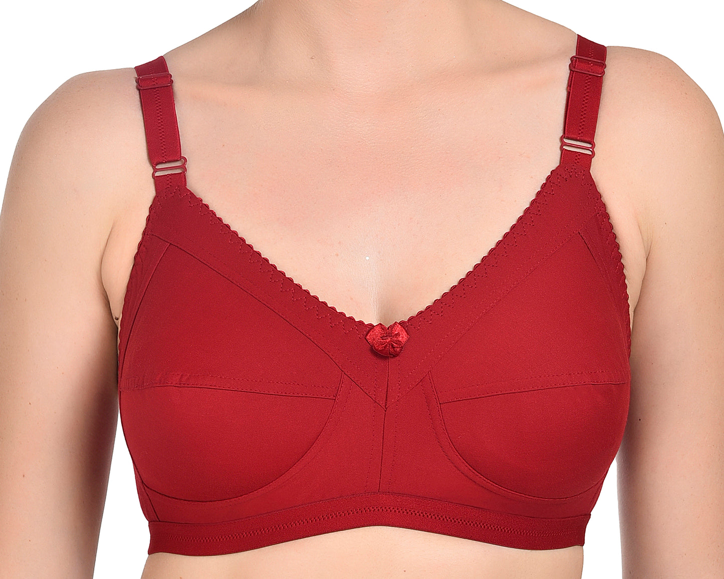 Chahat Comfort Pack of 2 Cotton Non-Padded Wire-Free Bras for Women Cut & Sew,Soft, Breathable, Everyday Fit