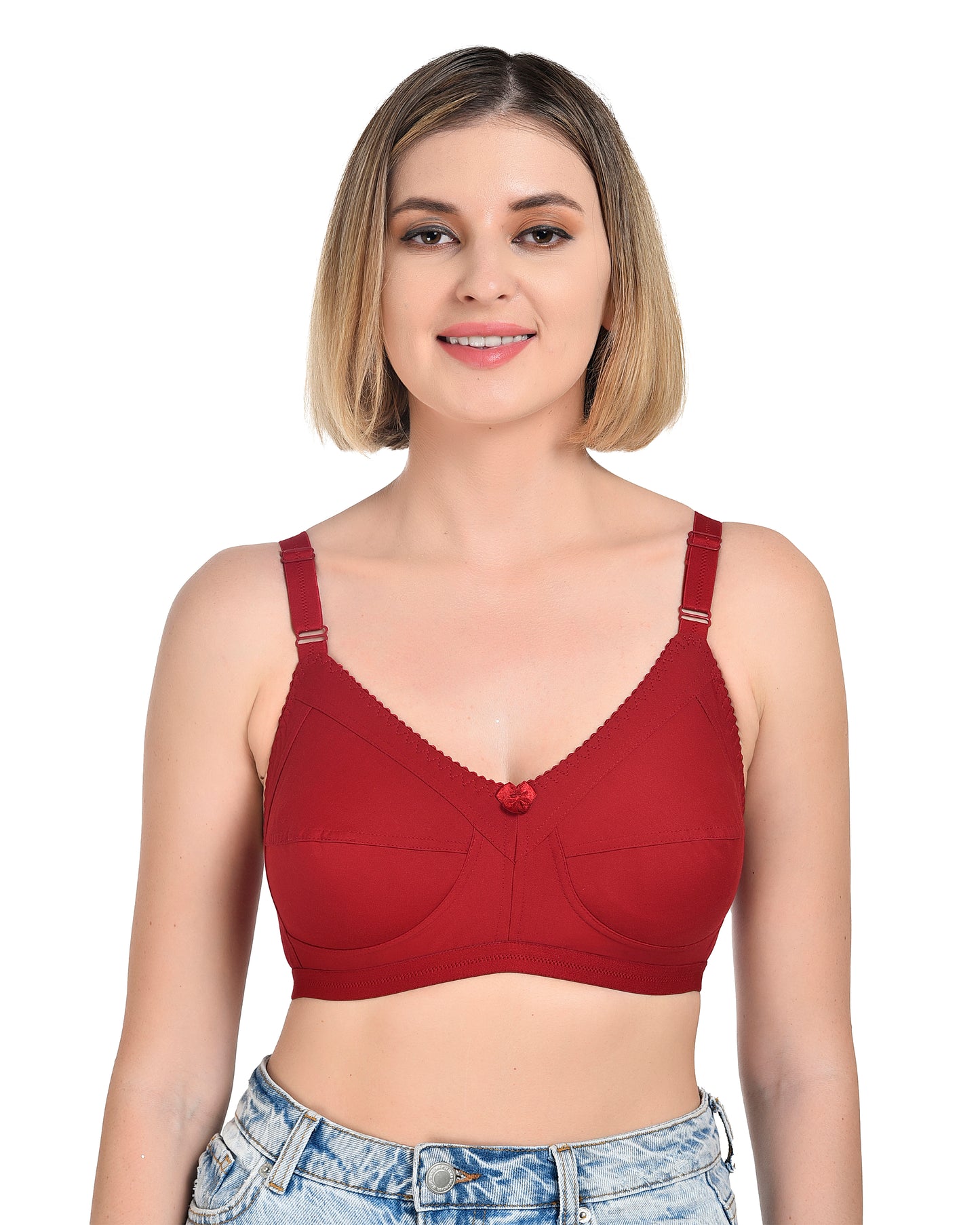 Chahat Comfort Pack of 2 Cotton Non-Padded Wire-Free Bras for Women Cut & Sew,Soft, Breathable, Everyday Fit