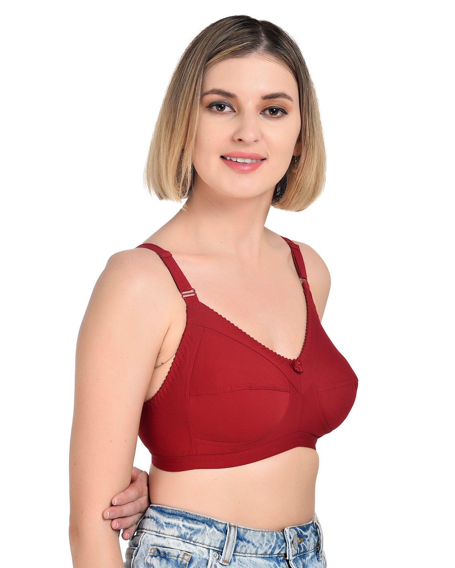 Chahat Comfort Pack of 2 Cotton Non-Padded Wire-Free Bras for Women Cut & Sew,Soft, Breathable, Everyday Fit