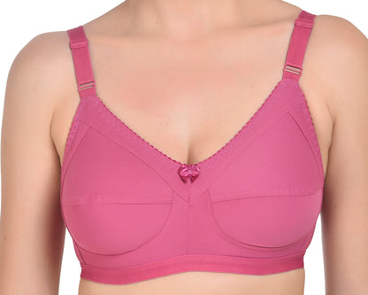 Chahat Comfort Pack of 2 Cotton Non-Padded Wire-Free Bras for Women Cut & Sew,Soft, Breathable, Everyday Fit