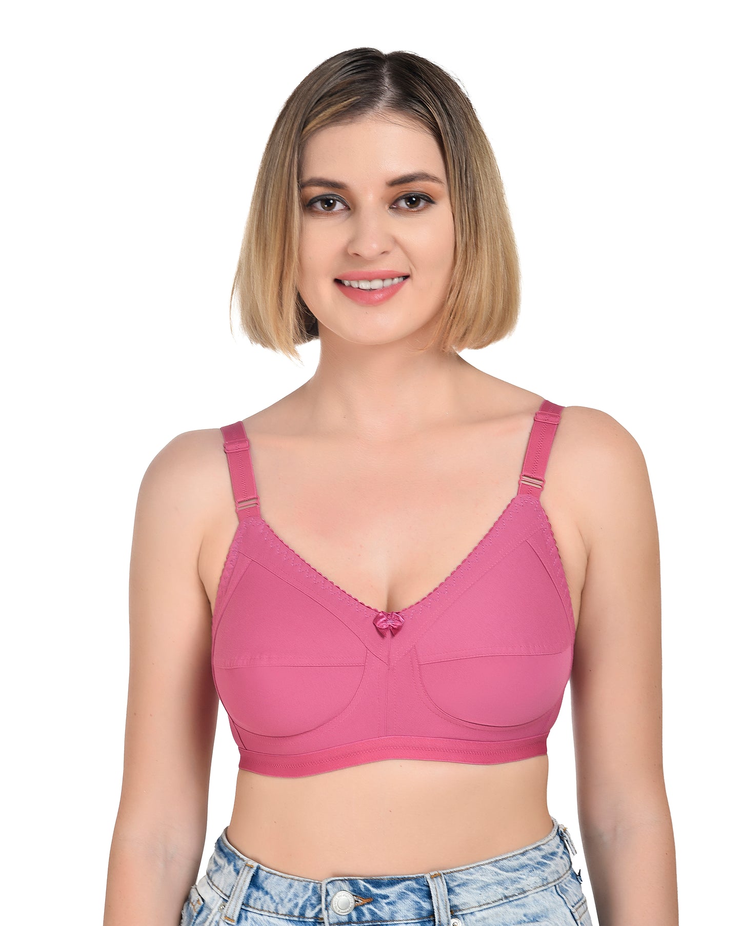 Chahat Comfort Pack of 2 Cotton Non-Padded Wire-Free Bras for Women Cut & Sew,Soft, Breathable, Everyday Fit