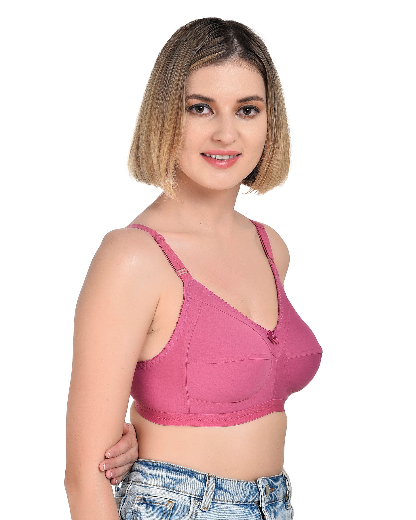 Chahat Comfort Pack of 2 Cotton Non-Padded Wire-Free Bras for Women Cut & Sew,Soft, Breathable, Everyday Fit