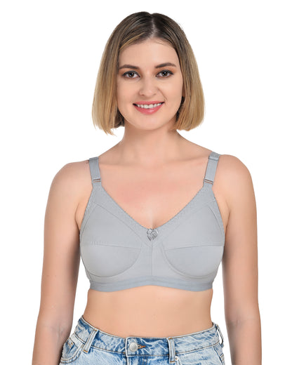 Chahat Comfort Pack of 2 Cotton Non-Padded Wire-Free Bras for Women Cut & Sew,Soft, Breathable, Everyday Fit
