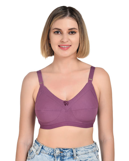Chahat Comfort Pack of 2 Cotton Non-Padded Wire-Free Bras for Women Cut & Sew,Soft, Breathable, Everyday Fit
