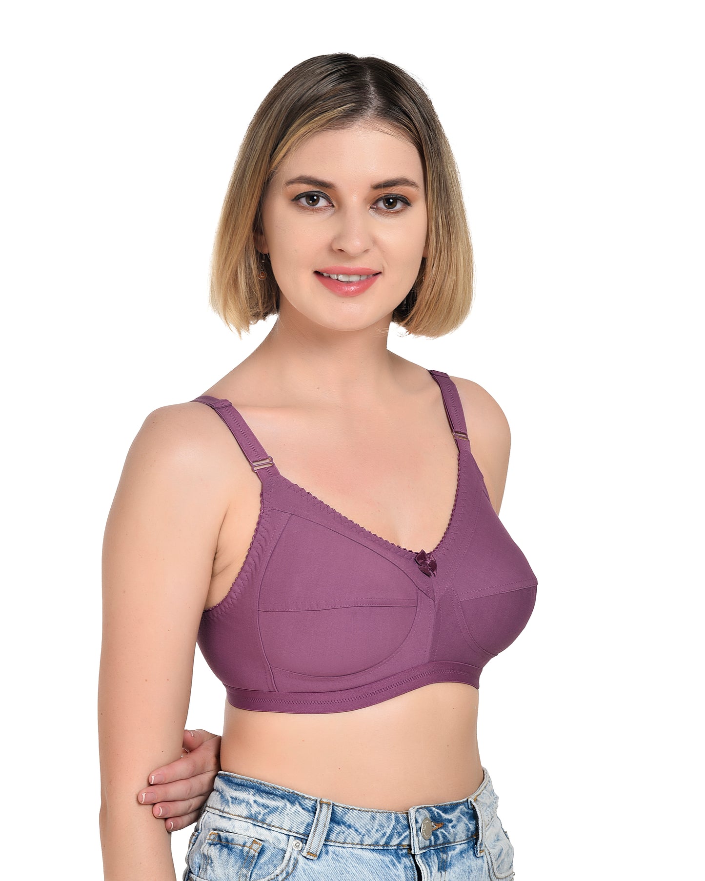 Chahat Comfort Pack of 2 Cotton Non-Padded Wire-Free Bras for Women Cut & Sew,Soft, Breathable, Everyday Fit