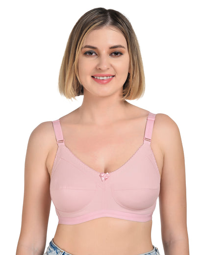 Chahat Comfort Pack of 2 Cotton Non-Padded Wire-Free Bras for Women Cut & Sew,Soft, Breathable, Everyday Fit