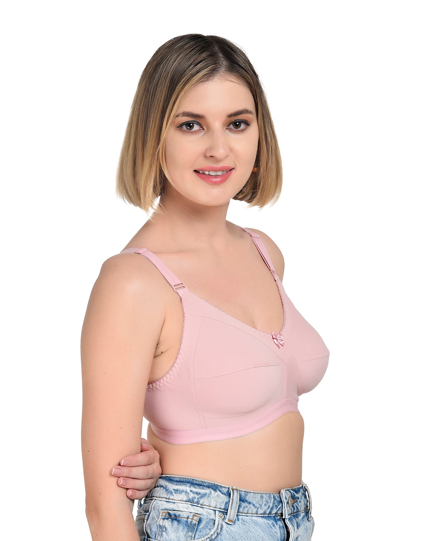 Chahat Comfort Pack of 2 Cotton Non-Padded Wire-Free Bras for Women Cut & Sew,Soft, Breathable, Everyday Fit