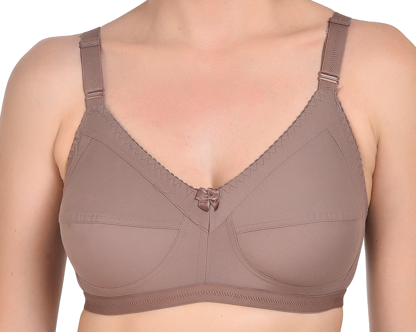 Chahat Comfort Pack of 2 Cotton Non-Padded Wire-Free Bras for Women Cut & Sew,Soft, Breathable, Everyday Fit