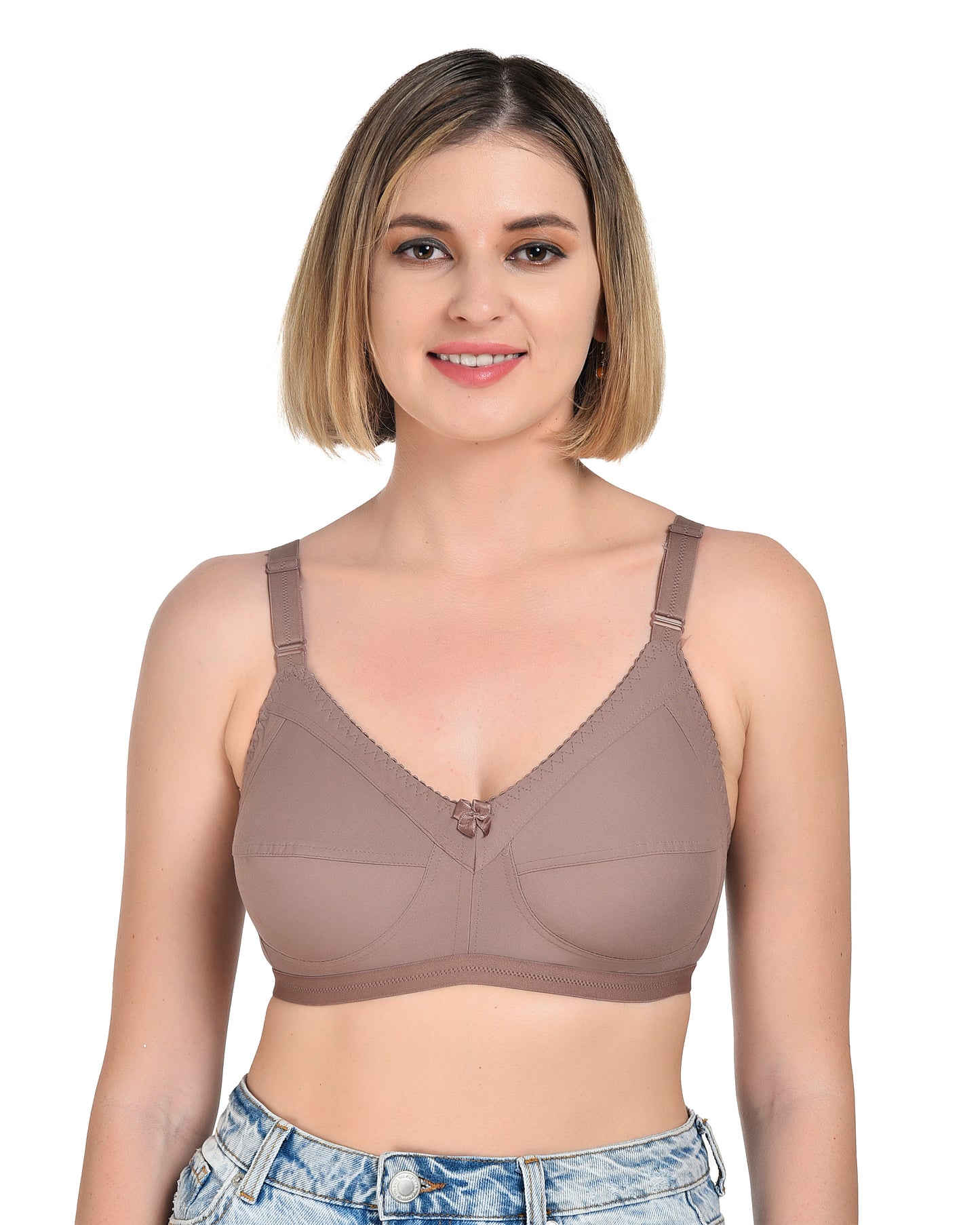 Chahat Comfort Pack of 2 Cotton Non-Padded Wire-Free Bras for Women Cut & Sew,Soft, Breathable, Everyday Fit