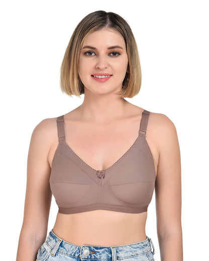 Chahat Comfort Pack of 2 Cotton Non-Padded Wire-Free Bras for Women Cut & Sew,Soft, Breathable, Everyday Fit