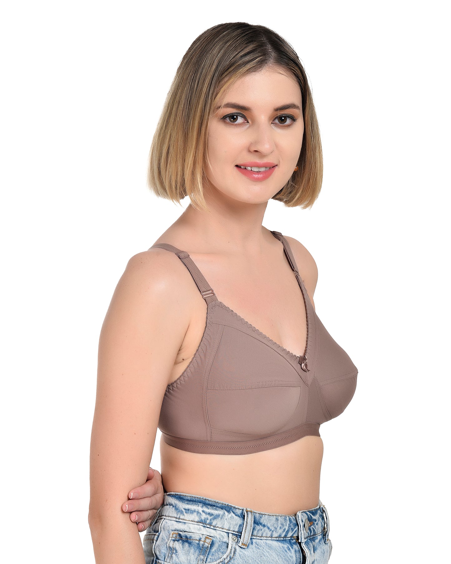 Chahat Comfort Pack of 2 Cotton Non-Padded Wire-Free Bras for Women Cut & Sew,Soft, Breathable, Everyday Fit